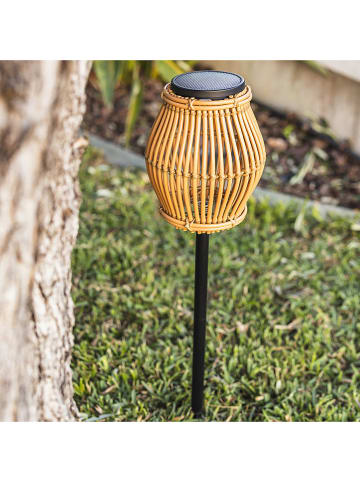 lumisky Solar-Gartenstecker "Silvina" in Hellbraun - (H)70 x Ø 18