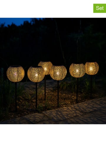 lumisky 5-delige set: ledsolartuinstekers "Agadir" goudkleurig - (H)45 cm