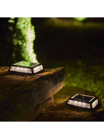 lumisky 8er-Set: LED-Außenleuchten "Quadry" in Schwarz