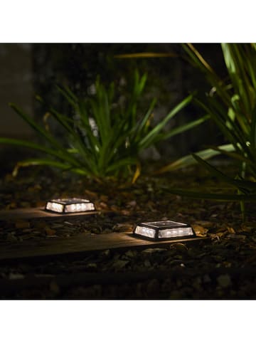 lumisky 8er-Set: LED-Außenleuchten "Quadry" in Schwarz