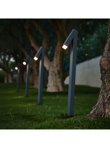 lumisky Solarna lampa ogrodowa LED w kolorze szarym na trzonku - 12,9 x 56 x 8,5 cm