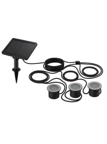 lumisky 3-delige set: ledsolargrondspots "Solpool" warmwit - Ø 10 cm