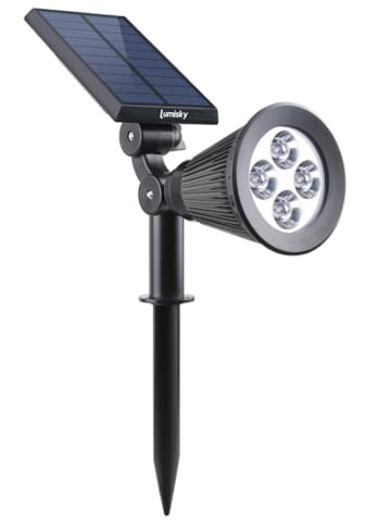 lumisky Lampa solarna LED "Spiky" w kolorze czarnym na trzonku - wys. 34 cm
