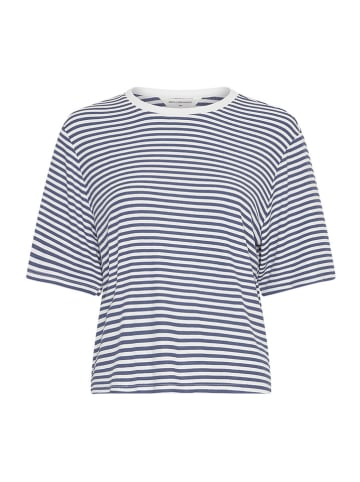 MOSS COPENHAGEN Shirt "Jana" in Creme/ Dunkelblau