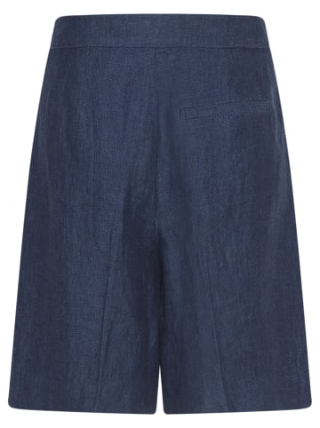 MOSS COPENHAGEN Lniane bermudy w kolorze granatowym