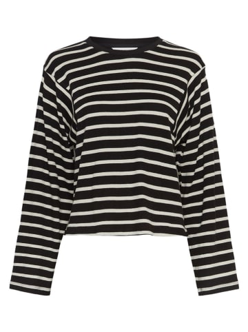 MOSS COPENHAGEN Pullover "Kenina" in Schwarz/ Weiß