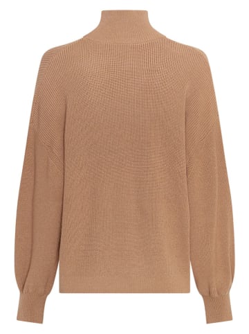 MOSS COPENHAGEN Sweter "Magnea" w kolorze karmelowym