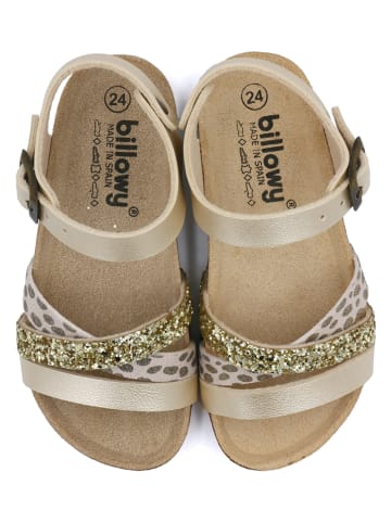 billowy Sandalen in Gold