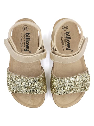 billowy Sandalen in Gold