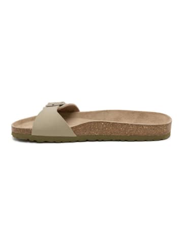 billowy Pantoletten in Beige
