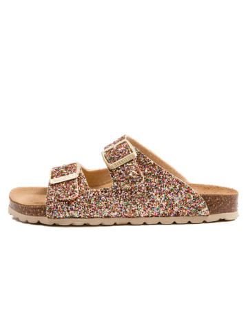 billowy Pantoletten in Gold