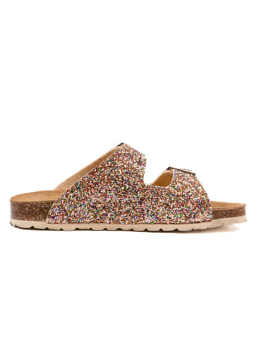 billowy Pantoletten in Gold