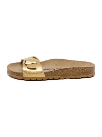 billowy Pantoletten in Gold