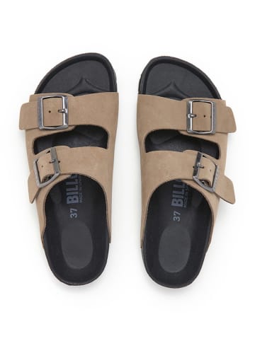 billowy Leren slippers bruin