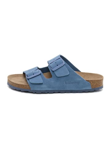 billowy Leren slippers blauw