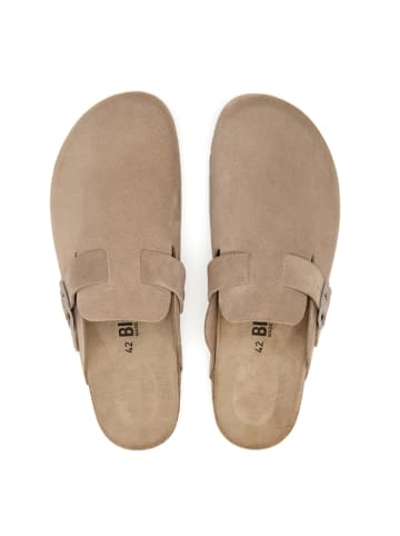 billowy Leren clogs beige
