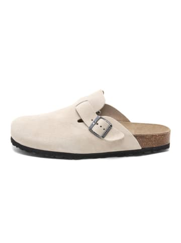 billowy Leren clogs beige