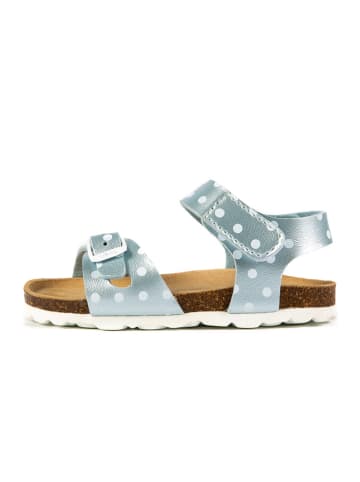 billowy Sandalen in Hellblau/ Bunt