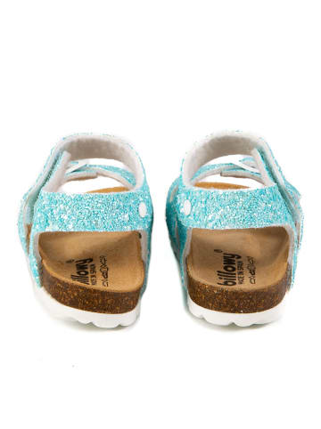 billowy Sandalen in Hellblau