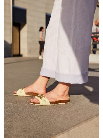 billowy Leren slippers groen