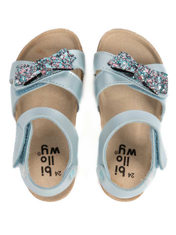 billowy Sandalen "Rosso" in Hellblau