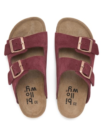 billowy Leren slippers rood