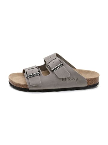 billowy Leren slippers grijs