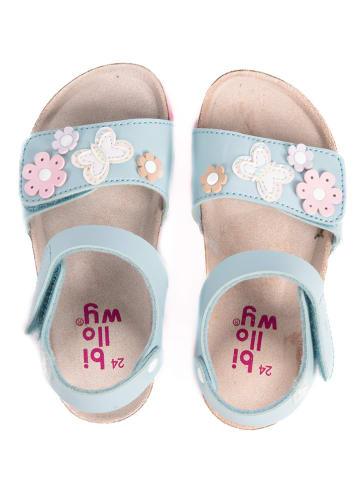 billowy Sandalen "Rosso" in Hellblau