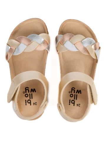 billowy Sandalen "Rosso" in Beige