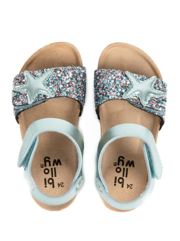 billowy Sandalen "Rosso" lichtblauw