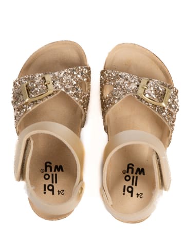 billowy Sandały "Rosso" w kolorze złotym