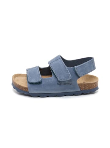 billowy Leren sandalen blauw