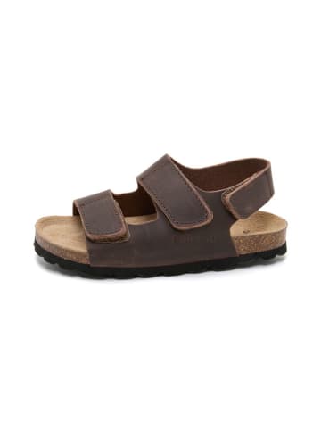 billowy Leren sandalen bruin