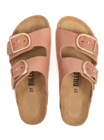 billowy Leren slippers lichtroze