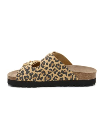 billowy Pantoletten in Beige