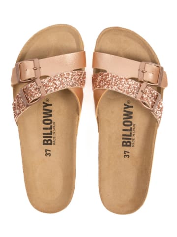 billowy Pantoletten in Rosegold