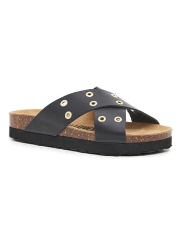billowy Leren slippers zwart