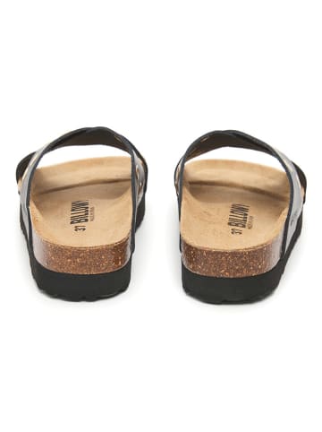 billowy Leren slippers zwart