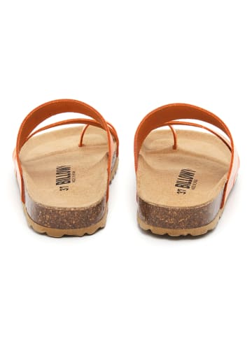 billowy Leren teenslippers oranje