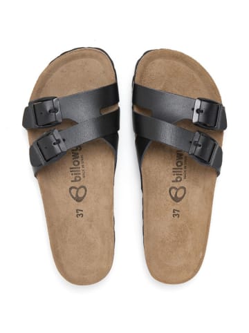 billowy Skórzane klapki w kolorze czarnym