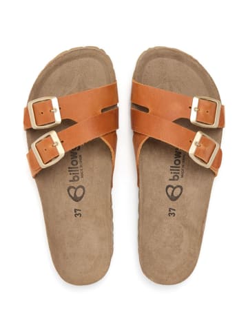 billowy Leren slippers oranje