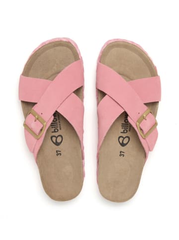 billowy Leren slippers lichtroze