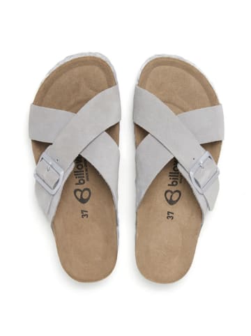 billowy Leren slippers grijs