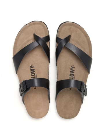 billowy Skórzane japonki w kolorze czarnym