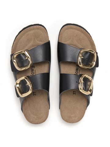 billowy Skórzane klapki w kolorze czarnym