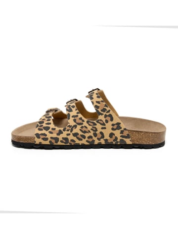 billowy Pantoletten in Beige