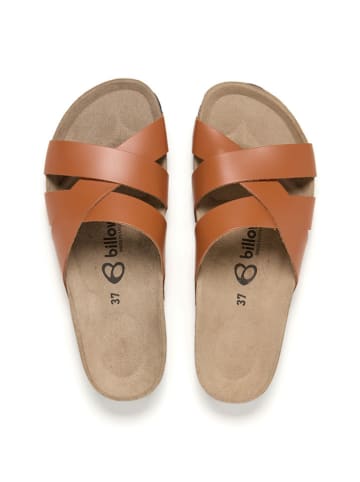 billowy Leren slippers oranje