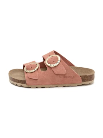 billowy Leren slippers lichtroze