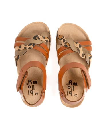 billowy Sandalen "Rosso" in Hellbraun