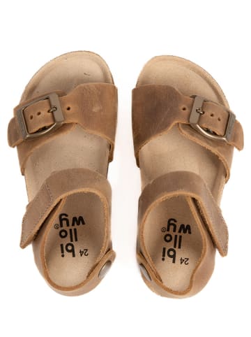 billowy Sandalen "Rosso" in Hellbraun